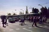 Magdeburg tram line 5  at City Carré / Hbf (1990)