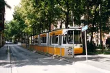 Mainz tram line 50 with low-floor articulated tram 203 at Lessingstraße (2003)