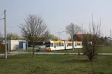 Mainz tram line 50 with low-floor articulated tram 216 at Bürgerhaus (2009)