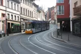 Mainz tram line 52 with low-floor articulated tram 205 on Gaustraße (2009)