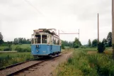 Malmköping museum line with railcar 190 at Hosjö (1995)