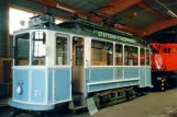 Malmköping railcar 21 inside Hall III (1995)