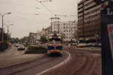 Mannheim regional line 4 with articulated tram 107 on Kaiserring (1990)