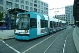 Mannheim tram line 3 with low-floor articulated tram 616 at MA Hauptbahnhof (2009)