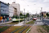 Mannheim tram line 6 with articulated tram 521 at Kunsthalle (2003)