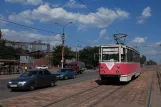 Mariupol tram line 1 with railcar 554 on Prospekt Illicha (2012)