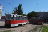 Mariupol tram line 6 with railcar 980 at Wułycia Kazancewa (2012)