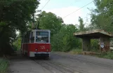 Mariupol tram line 7 with railcar 525 at Zakhidna (2012)