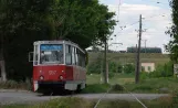 Mariupol tram line 9 with railcar 957 on Zaozerna Street (2012)