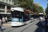 Marseille tram line T3 with low-floor articulated tram 014 at Cours Saint Louis (2016)