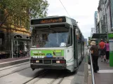 Melbourne tram line 70 with railcar 275 on Swanston Street and Flinders Street (2010)