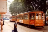 Milan tram line 1 with railcar 1566 at Centrale (1981)