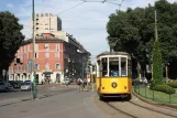 Milan tram line 1 with railcar 1922 on Largo Gairoli (2009)