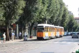 Milan tram line 12 with articulated tram 4826 on Via Cenisio (2009)