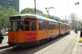 Milan tram line 12 with articulated tram 4841 at P.za Lega Lombarda (2009)