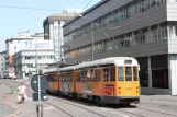 Milan tram line 12 with articulated tram 4843 on Via Larga (2009)
