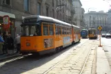 Milan tram line 16 with articulated tram 4612 at Via Orefici (2009)