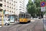 Milan tram line 2 with railcar 1596 at Via Lunigiana (2009)