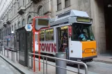 Milan tram line 24 with articulated tram 4973 at Duomo (Via Cantù) (2009)