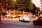 Milan tram line 33 with railcar 1828 on Viale Certosa / Viale le Serra (1981)