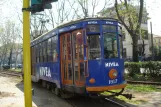 Milan tram line 5 with railcar 1917 in the intersection Viale Zara/Viale Marche (2009)