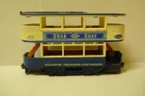 Model tram: Darlington side. With advertising for "Swan Soap" (1987)