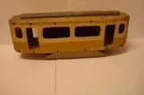 Model tram:  Next to a wooden toy tram, from Copenhagen. LINIE 14 (1933)