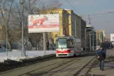 Moscow tram line 17 with railcar 2400 on Prospekt Mira (2012)