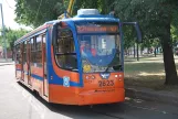 Moscow tram line 37 with railcar 2623 on Krasno-kazarmennaya pl. (2018)