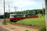 Most tram line 4 with railcar 174 at Dopravní podnik (1996)