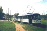 Most tram line 4 with railcar 211 at Dopravní podnik (1996)