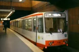 Mülheim articulated tram 5108 at Hauptbahnhof (1996)