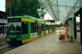 Mülheim regional line 112 with low-floor articulated tram 208 at Hauptbahnhof (1998)