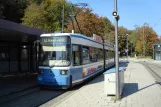 Munich tram line 12 with low-floor articulated tram 2169 at Scheidplatz (2007)