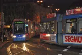 Munich tram line 21 with low-floor articulated tram 2210 on Karlsplatz (2014)