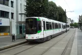 Nantes tram line 2 with low-floor articulated tram 327 at 50 Otages (2010)