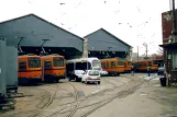 Naples railcar 1013 in front of the depot San Giovanni a Teduccio (2005)