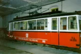 Naumburg (Saale) railcar 23 inside the depot Naumburger Straßenbahn (Heinrich-von-Stephan-Platz) (1993)