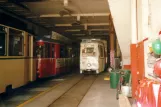 Naumburg (Saale) railcar 23 inside the depot Naumburger Straßenbahn (Heinrich-von-Stephan-Platz) (2001)