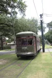 New Orleans line 12 St. Charles Streetcar with railcar 906 at S Carrollton / Sycamore (2010)