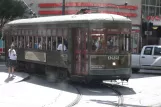 New Orleans line 12 St. Charles Streetcar with railcar 922 in the intersection Carondelet street/Canal street (2010)