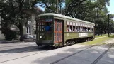 New Orleans line 12 St. Charles Streetcar with railcar 930 on Saint Charles Avenue (2018)