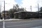 New Orleans line 12 St. Charles Streetcar with railcar 932 at Carrollton  seen from the side (2010)