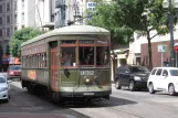 New Orleans line 12 St. Charles Streetcar with railcar 932 near St Charles / Common (2010)