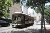 New Orleans line 12 St. Charles Streetcar with railcar 932 on St Charles Avenue (2010)