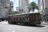 New Orleans line 12 St. Charles Streetcar with railcar 948 in the intersection Carondelet street/Canal street (2010)