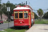 New Orleans line 47 Canal Streetcar with railcar 2002 near N Carrollton / Dumaine (2010)