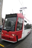 Nuremberg tram line 7 with low-floor articulated tram 1110 at Bahnhofplatz (2010)