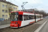 Nuremberg tram line 8 with low-floor articulated tram 1002 at Tristanstraße (2013)