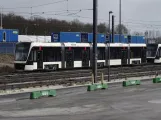 Odense low-floor articulated tram 03 "Forbindelsen" at Kontrol centret (2020)